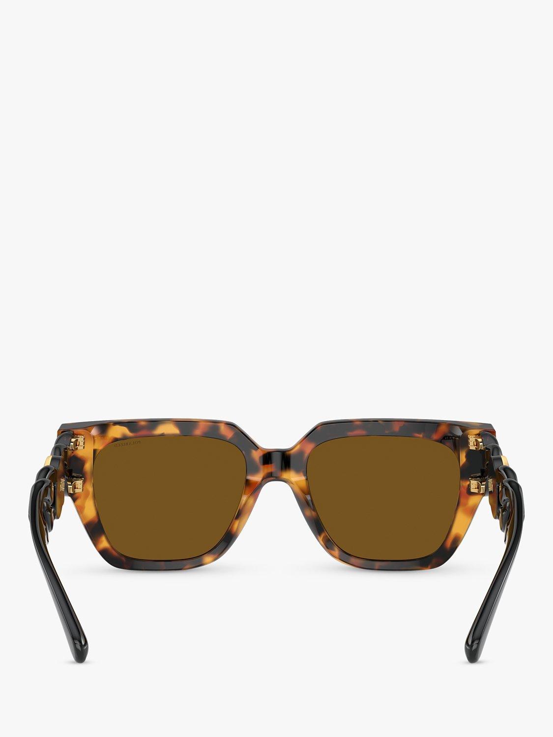 Product image 4 of 5, which shows Versace VE4409 Women's Polarised Square Sunglasses, Tortoiseshell/Havana