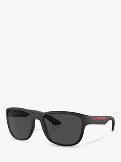 Prada PS 01US Men's Active D-Shape Sunglasses, Black, Black