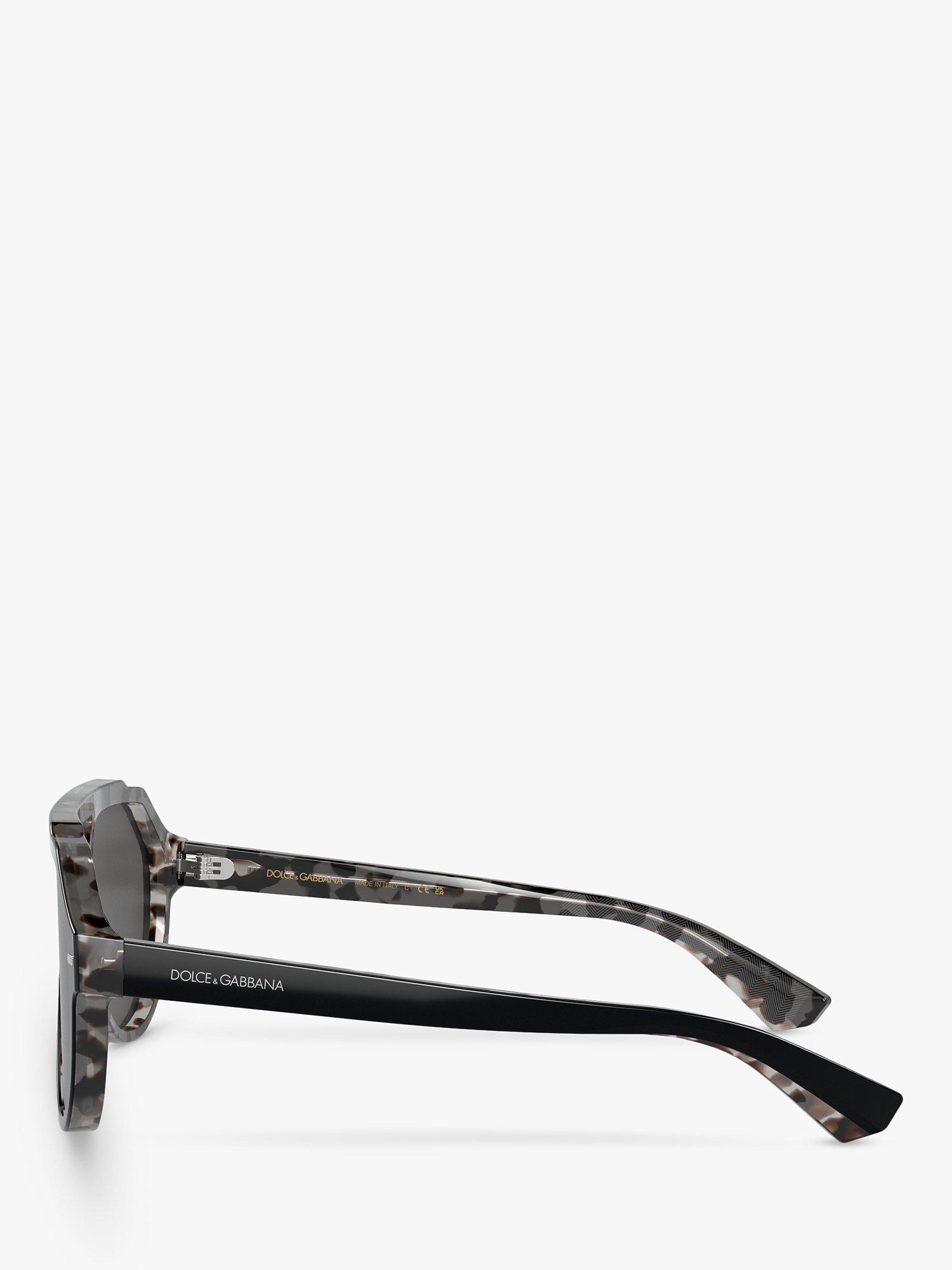 Product image 3 of 5, which shows Dolce & Gabbana DG4452 Men's Aviator Sunglasses, Black/Grey