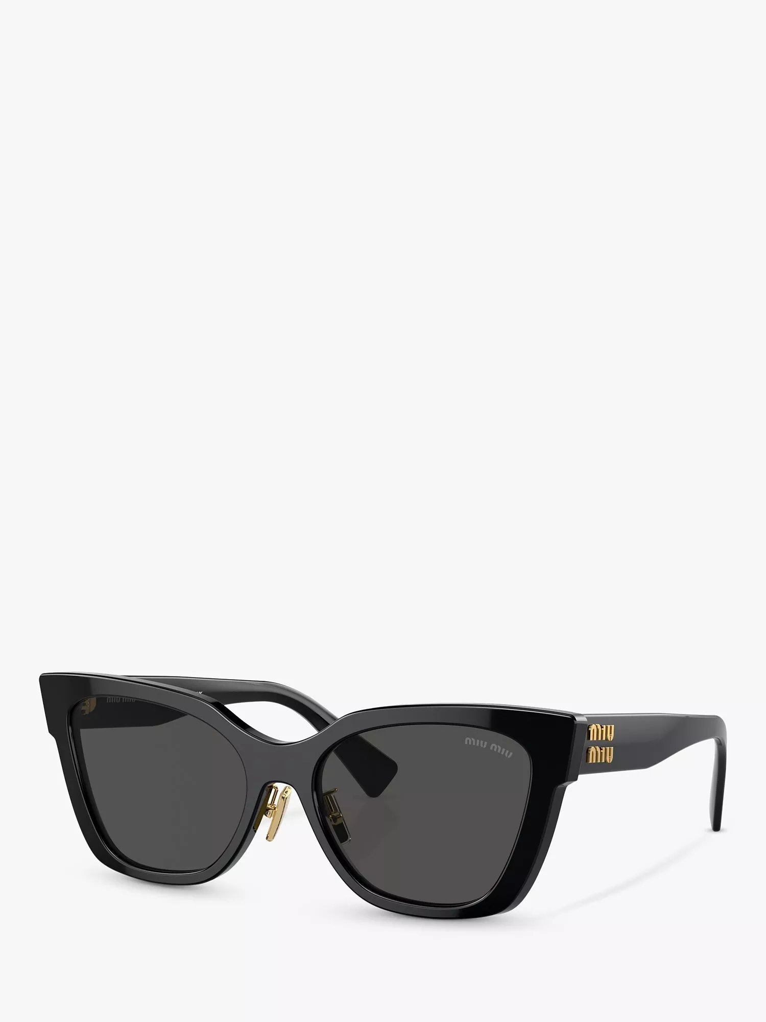 Miu Miu MU 02ZS Women's Cat's Eye Sunglasses, Black Miu Miu MU 02ZS Women's Cat's Eye Sunglasses, Black