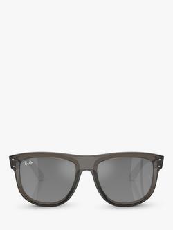 Ray-Ban RBR0501S Unisex Boyfriend Reverse Square Sunglasses - view 2, Transparent Grey/Grey