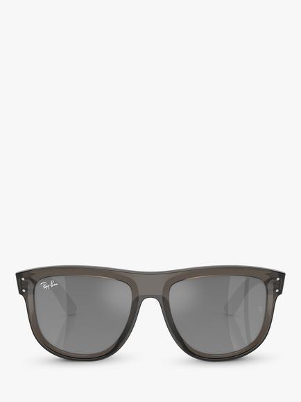 Ray-Ban RBR0501S Unisex Boyfriend Reverse Square Sunglasses - view 2, Transparent Grey/Grey
