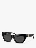 Burberry BE4405 Women's Cat's Eye Sunglasses, Black/Black