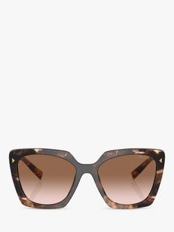Prada PR 23ZS Women's Square Sunglasses, Caramel Tortoise/Brown Gradient - view 2, Caramel Tortoise/Brown Gradient