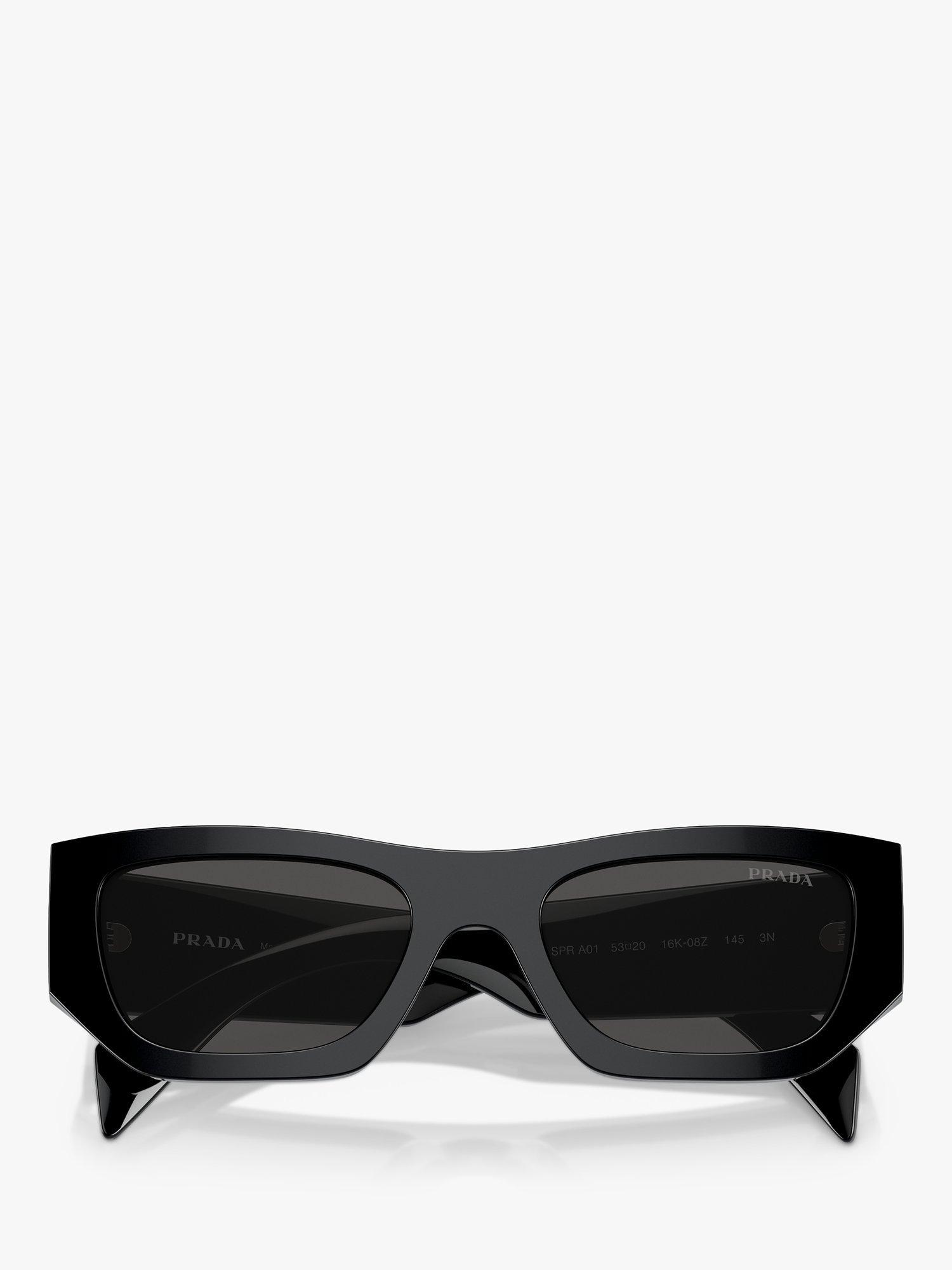 Prada PR A01S Women s Rectangular Sunglasses Black Grey