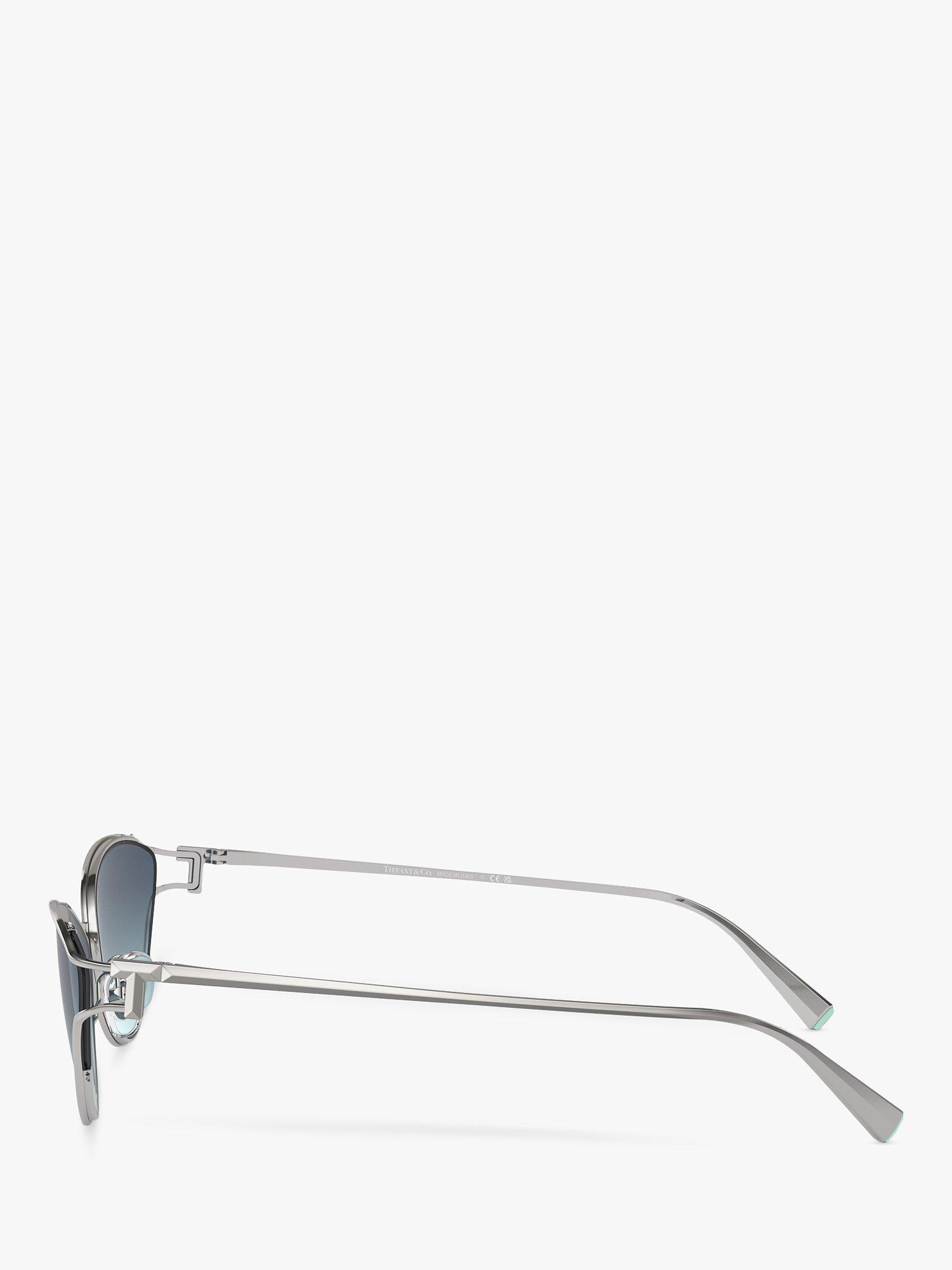 Product image 3 of 5, which shows Tiffany & Co TF3095 Women's Cat's Eye Sunglasses, Silver/Blue Gradient