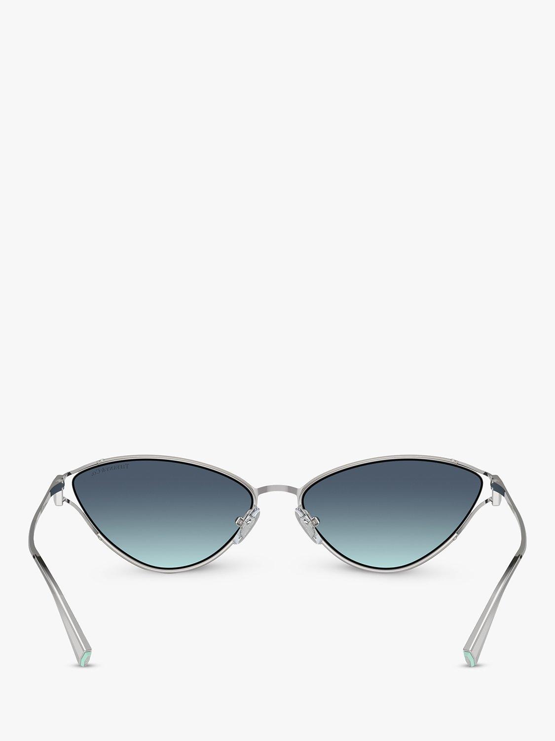 Product image 4 of 5, which shows Tiffany & Co TF3095 Women's Cat's Eye Sunglasses, Silver/Blue Gradient