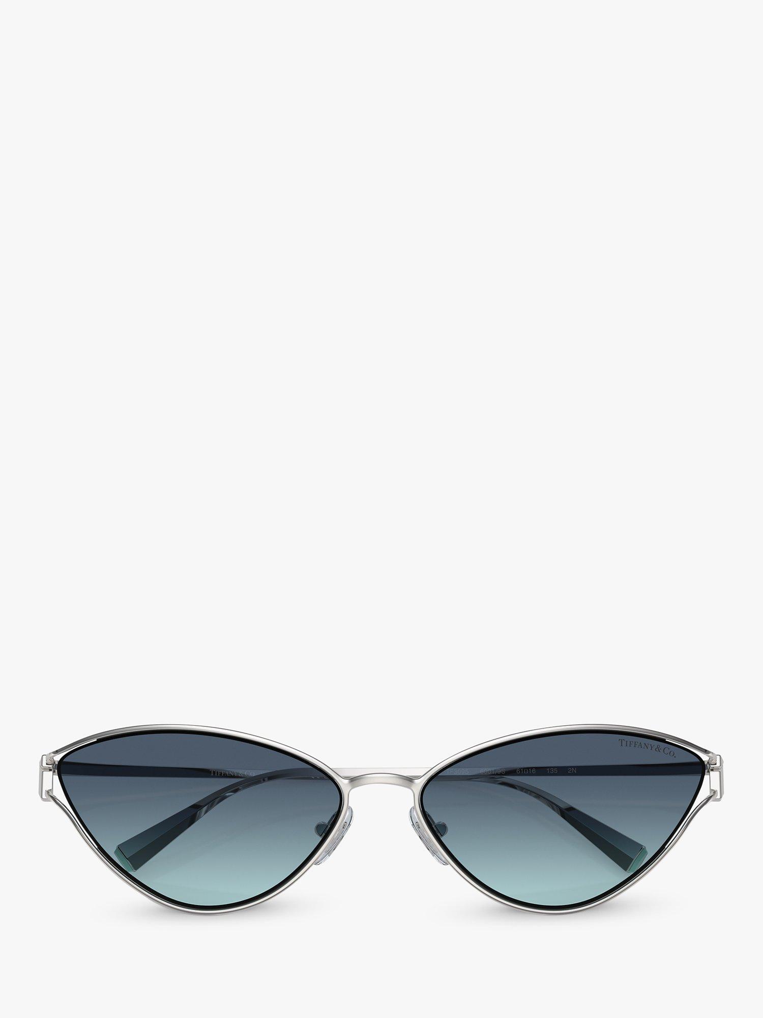 Product image 5 of 5, which shows Tiffany & Co TF3095 Women's Cat's Eye Sunglasses, Silver/Blue Gradient