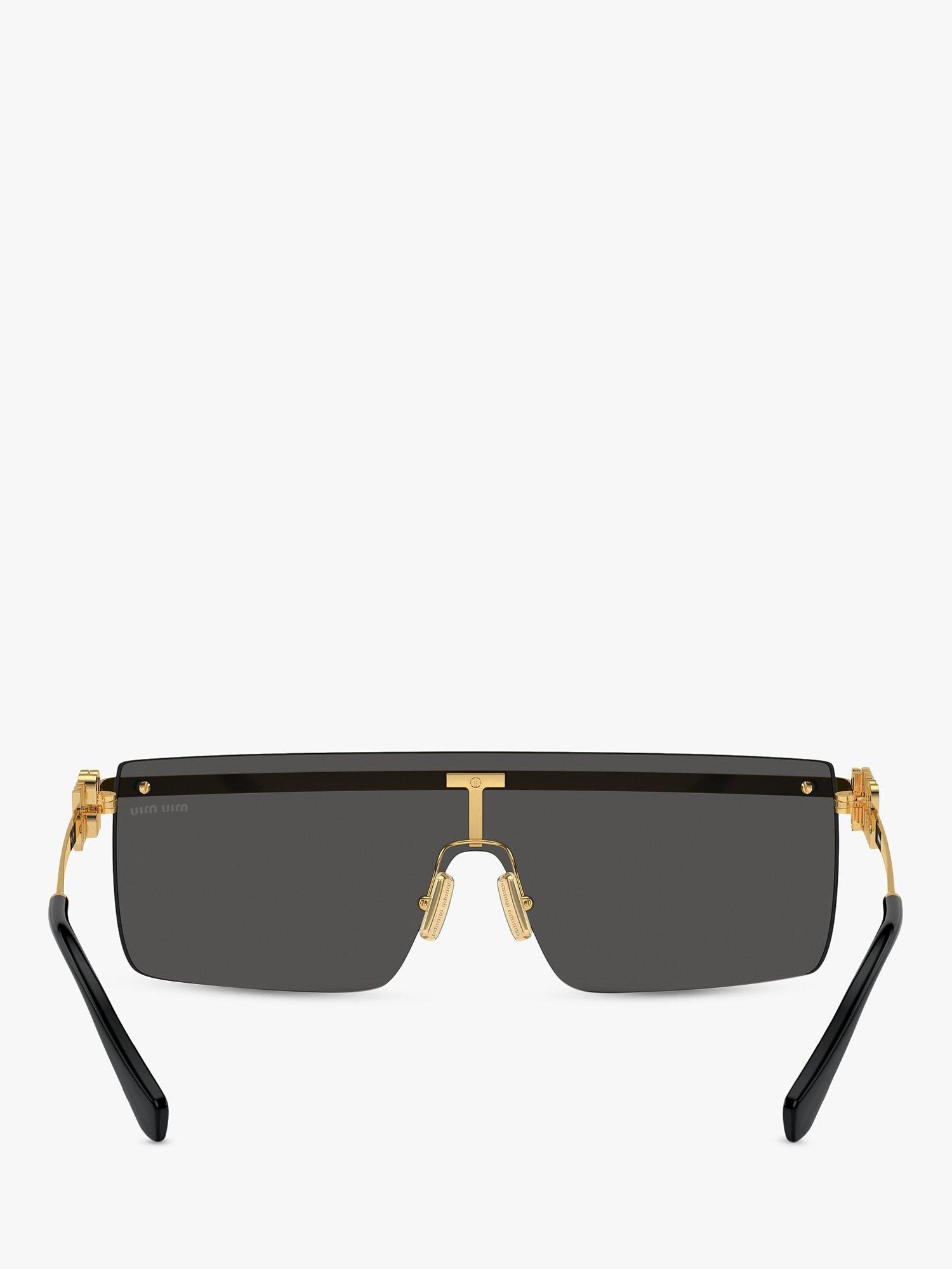Product image 4 of 5, which shows Miu Miu MU50ZS Women's Irregular Sunglasses, Gold/Black