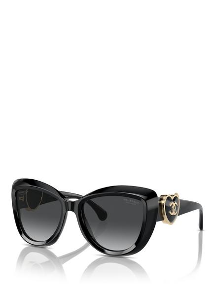 CHANEL Cat Eye Sunglasses CH5517 Black/Grey Gradient, Black/Grey Gradient