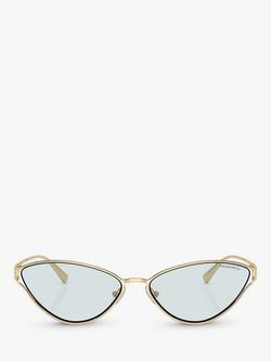 Tiffany & Co TF3095 Women's Cat's Eye Sunglasses, Pale Gold/Blue - view 2, Pale Gold/Blue
