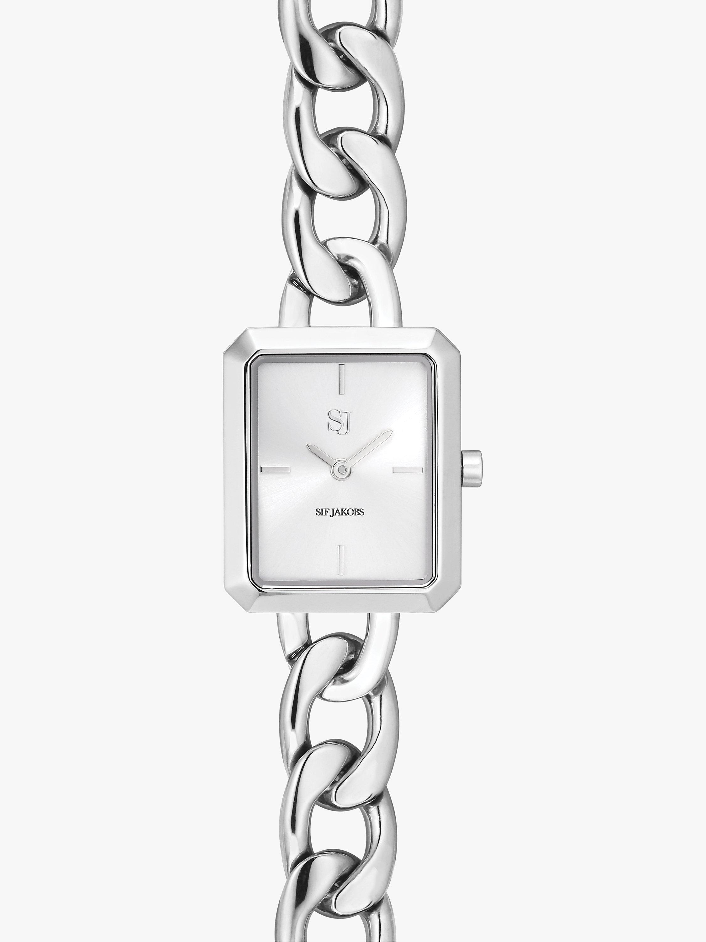 Product image 1 of 3, which shows Sif Jakobs Jewellery Gisella Sunray Dial Bracelet Watch, Silver
