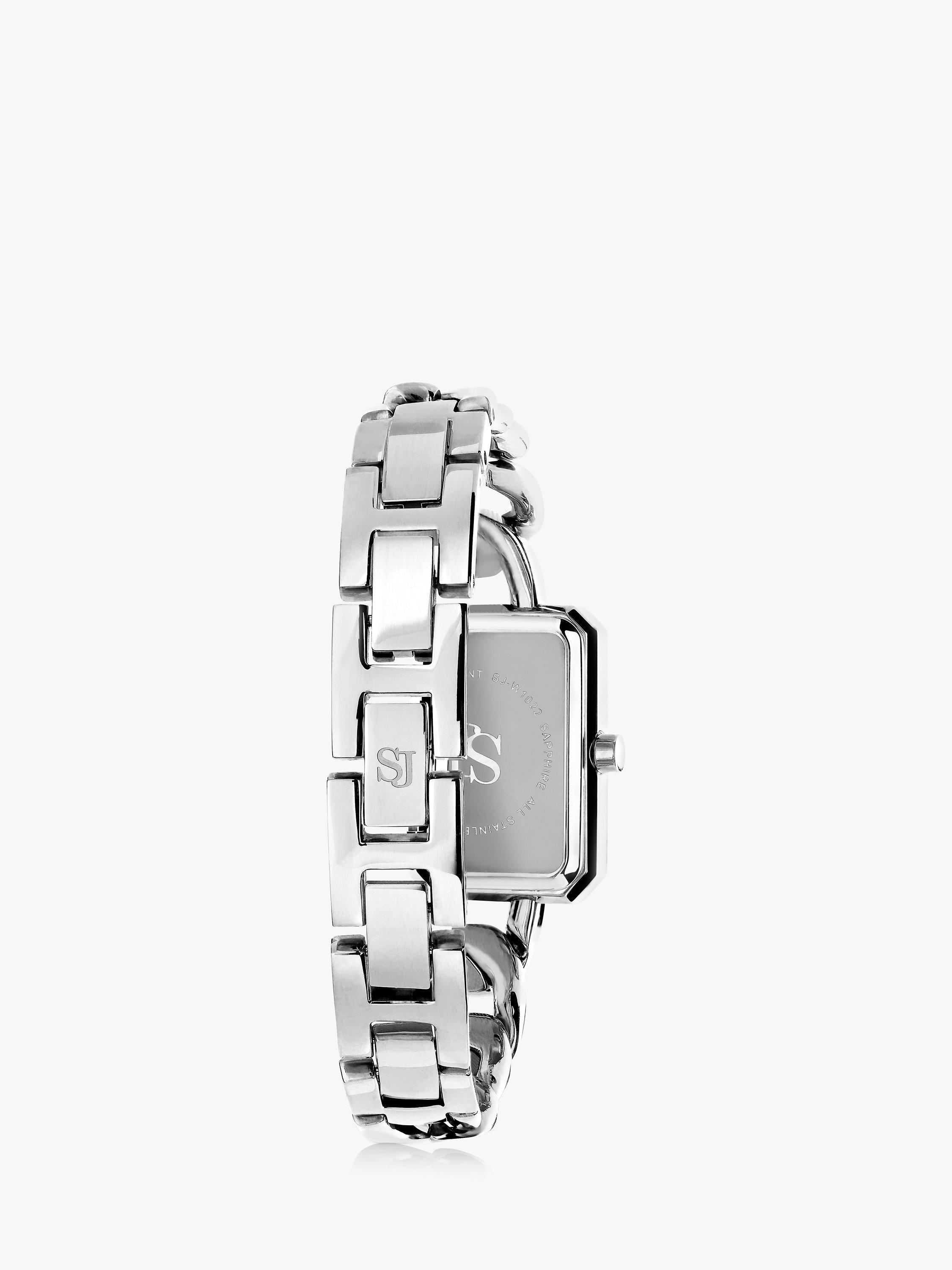 Product image 2 of 3, which shows Sif Jakobs Jewellery Gisella Sunray Dial Bracelet Watch, Silver