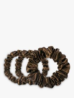 Slip® Pure Silk Assorted Scrunchies - view 2, Dark Brown