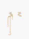 Wanderlust + Co Wish Upon The Stars Drop Earrings, Gold