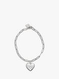 Wanderlust + Co Heart Locket Chain Bracelet
