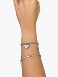 Wanderlust + Co Heart Locket Chain Bracelet