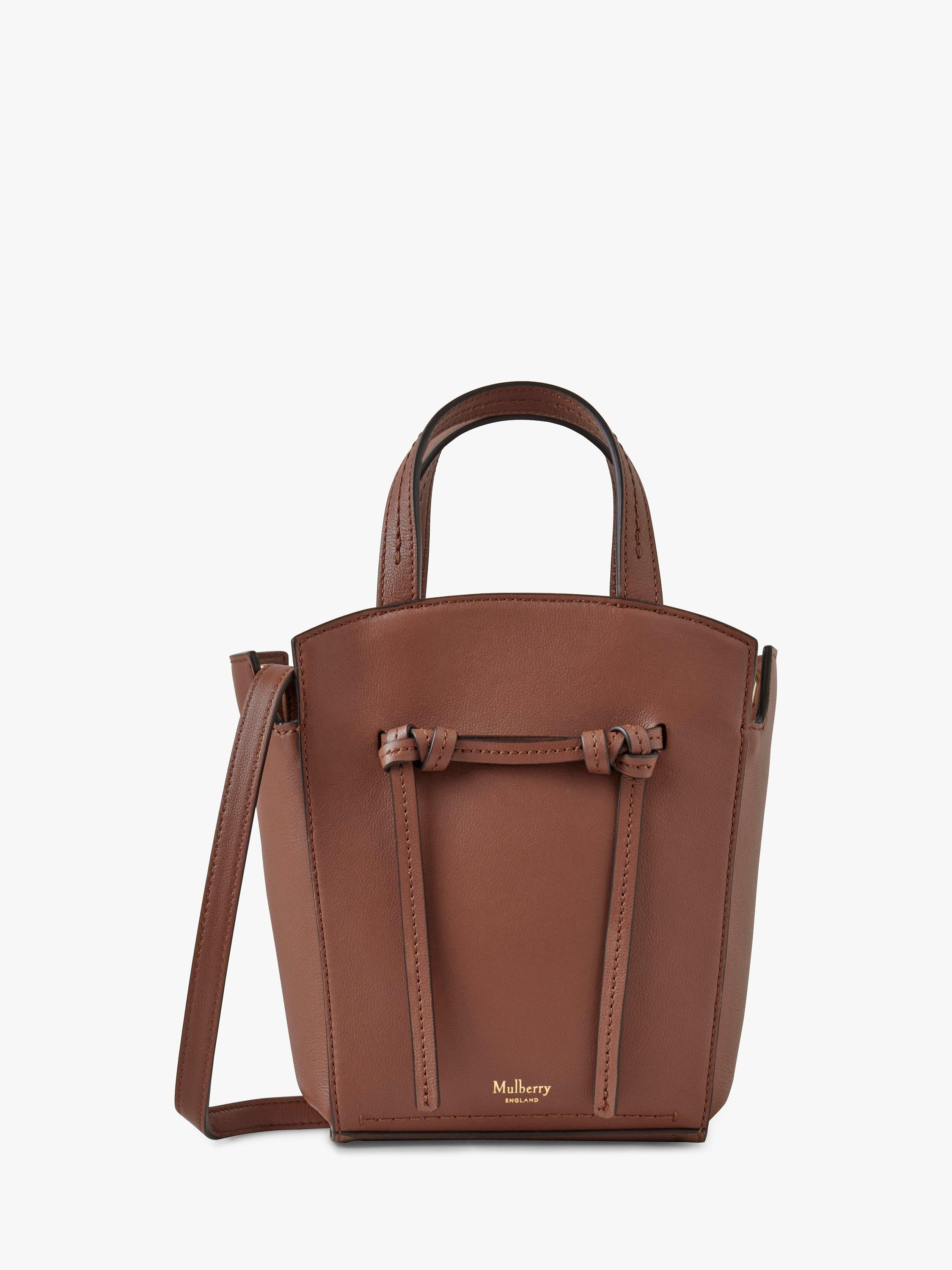 Mulberry Mini Clovelly Refined Flat Calf Tote Bag, Bright Oak