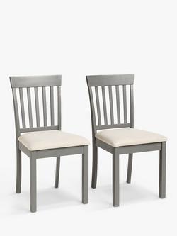 John Lewis Wilton Slatted Dining Chair, Set of 2, Grey