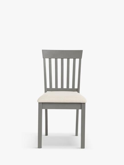 John Lewis Wilton Slatted Dining Chair, Set of 2 - view 2, Grey