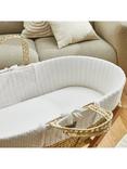 The Little Green Sheep Organic Jersey Cotton Moses Basket Fitted Sheet, Eco White