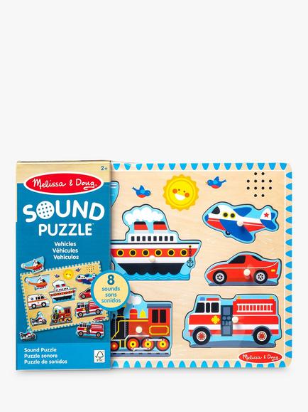Melissa & Doug Vehicles Sound Puzzle - view 2, Multi