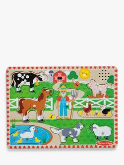 Melissa & Doug Old MacDonald Farm Sounds Jigsaw Puzzle, Multi