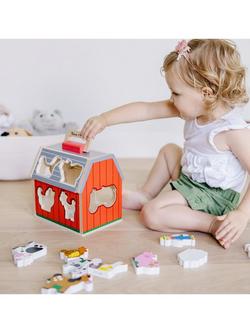 Melissa & Doug Take-Along Sorting Barn - view 2, Multi