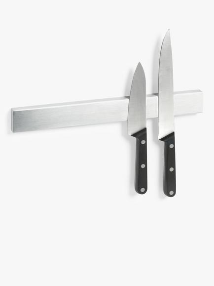 John Lewis Wall-Mounted Stainless Steel Magnetic Knife Rack, Chrome - view 2, Chrome