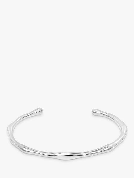 Dower & Hall Waterfall Torque Bangle, Silver