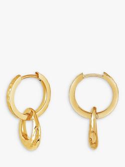 Dower & Hall Entwined Oval & Huggie Hoops, Gold