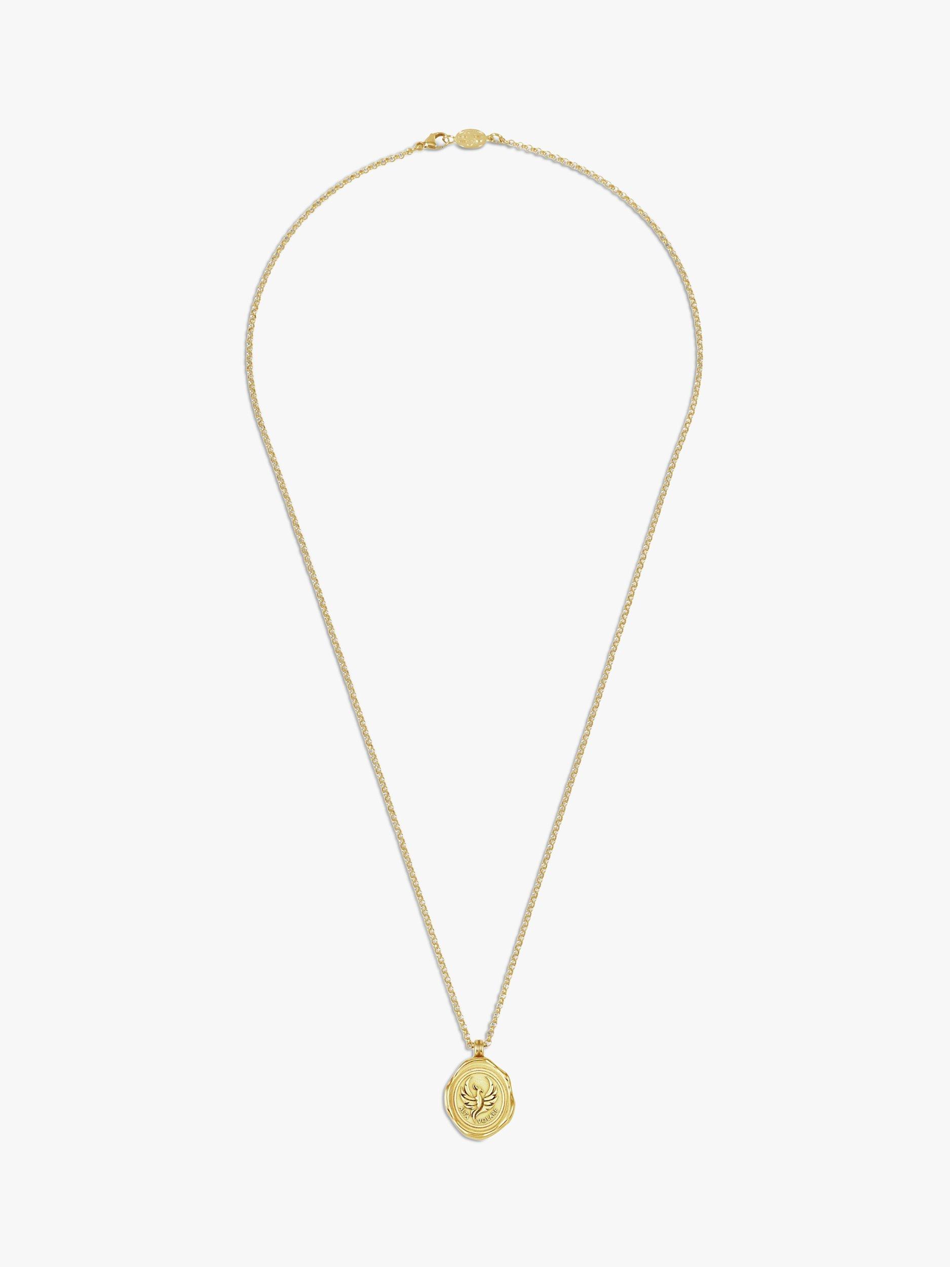 Product image 2 of 4, which shows Dower & Hall Men's Phoenix Talisman Pendant Necklace, Gold