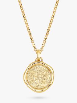 Dower & Hall Men's Tree of Life Talisman Pendant Necklace, Gold