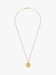 Dower & Hall Men's Lucky Sixpence Talisman Pendant Necklace, Gold