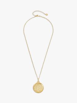 Dower & Hall Tree of Life Locket on Textured Mille-Grain Chain - view 2, Gold