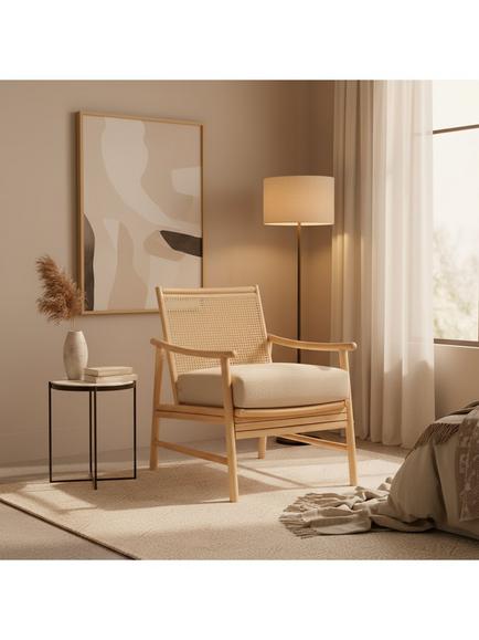 Desser Borneo Rattan Lounge Chair - view 2, Natural/Latte