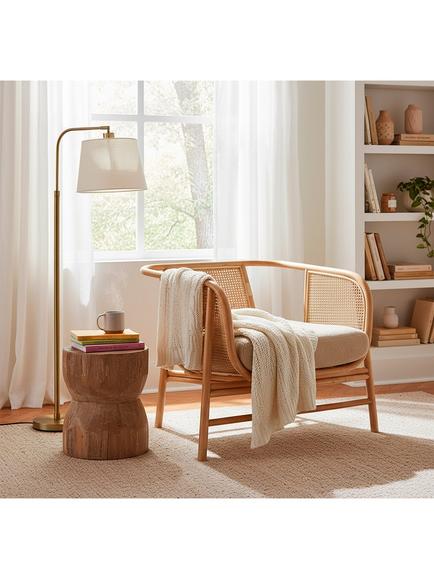 Desser Seoul Rattan Lounge Chair - view 2, Natural/Latte