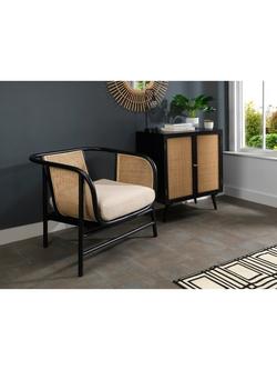 Desser Seoul Rattan Lounge Chair - view 2, Black/Latte