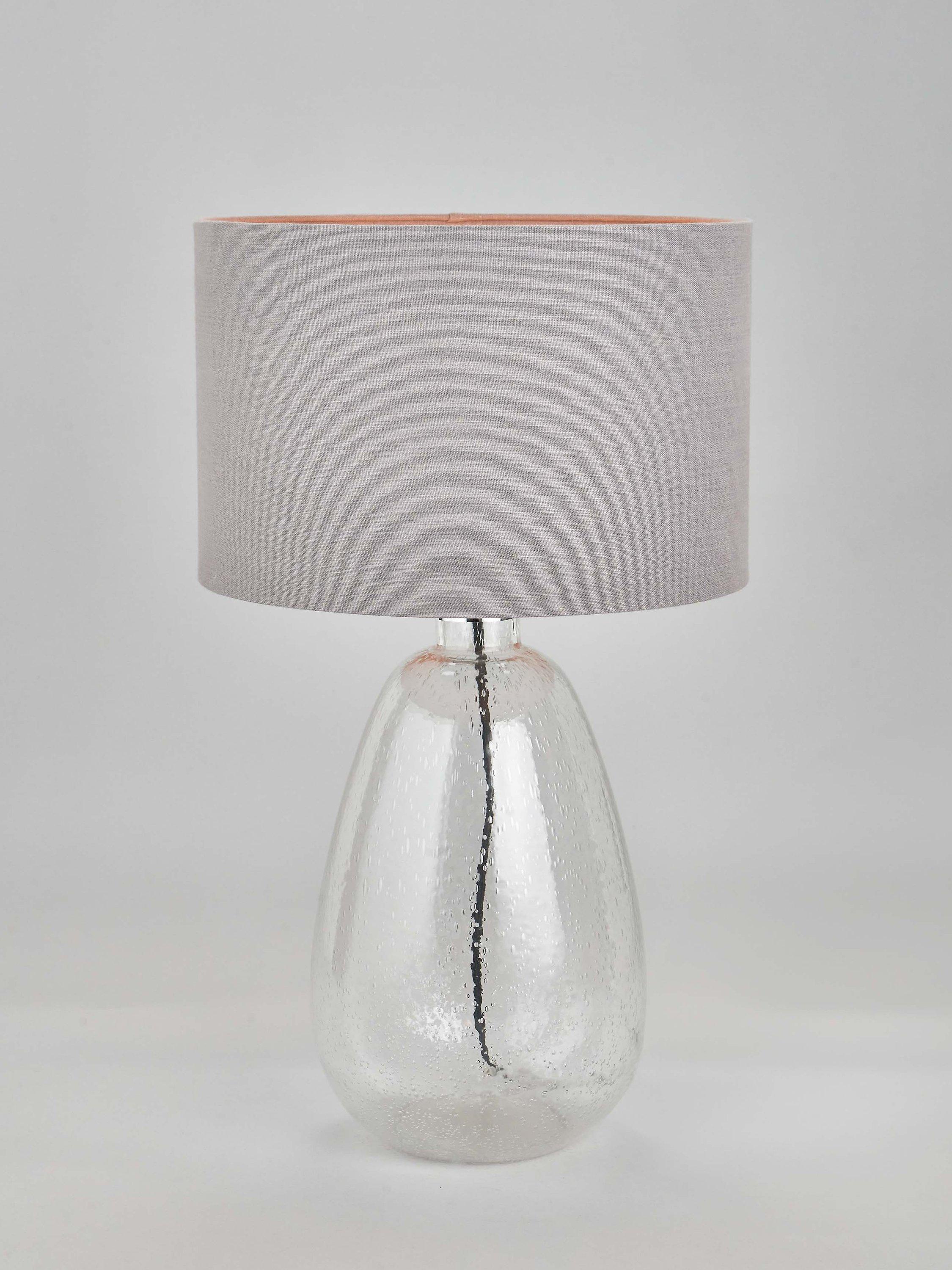 Pacific Beja Tall Glass Table Lamp, Clear