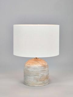 Pacific Nelu Grey Wooden Table Lamp, Matte Grey