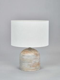 Pacific Nelu Grey Wooden Table Lamp - view 2, Matt Grey