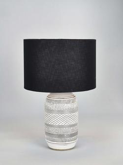 Pacific Kira Stoneware Table Lamp, Grey, Grey