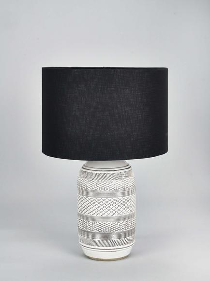 Pacific Kira Stoneware Table Lamp, Grey - view 2, Grey