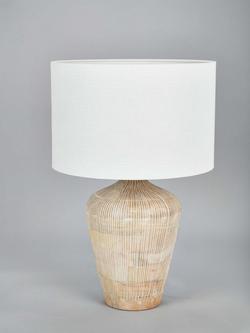 Pacific Taika Wooden Table Lamp, White Wash - view 2, White Wash