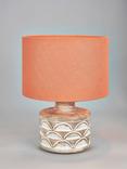 Pacific Kingsbury Curved Wooden Large Table Lamp, White Wash