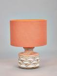 Pacific Kingsbury Curved Wooden Small Table Lamp, White Wash