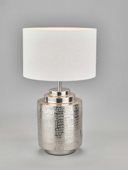 Pacific Zuri Silver Table Lamp, Metallic Silver, Metallic Silver