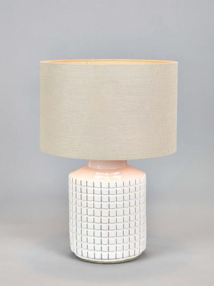 Pacific Malone Stoneware Table Lamp, White, White