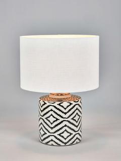 Pacific Chirala Ceramic Table Lamp, Black/White