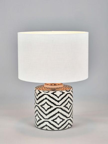 Pacific Chirala Ceramic Table Lamp, Black/White, Black/White